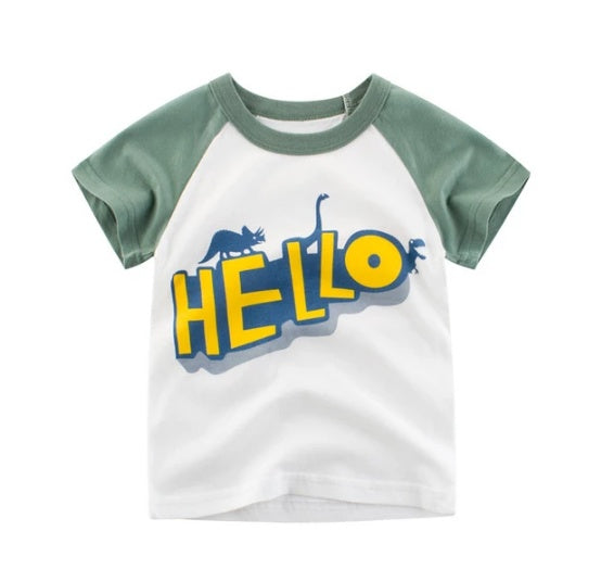 Kids Short Sleeve Korean Cotton Blend Tee Regular Fit