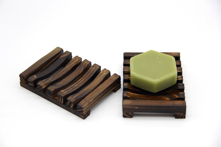 Retro Wooden Soap Box – Charcoal Soap Holder
