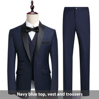 Navy Blue Top Vest Pants