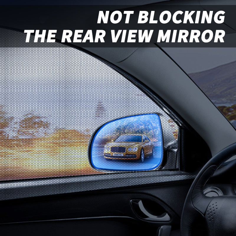 Car Front and Rear Side Curtain Sun Visor Shade, UV Protection and Anti-Mosquito Mesh Cover for Windows
