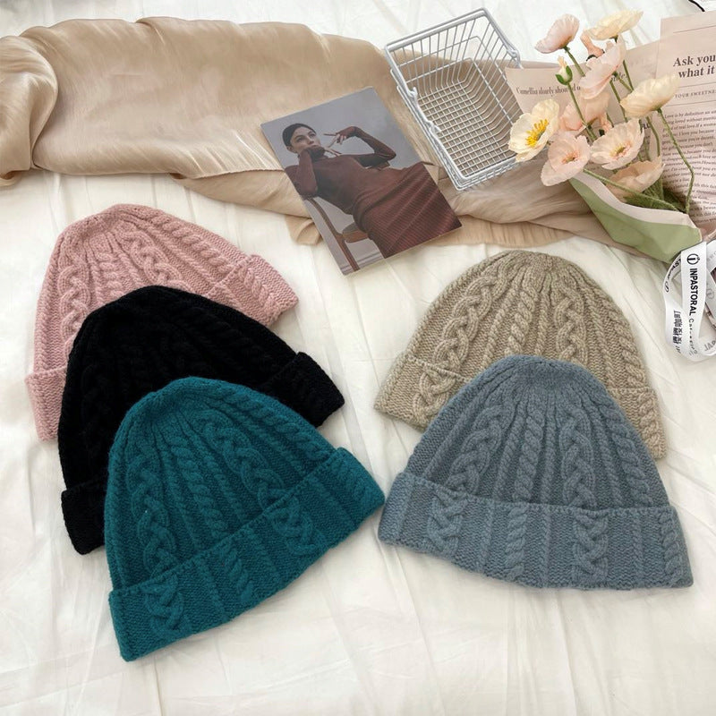 Japanese Twist Thick Wool Hat Women