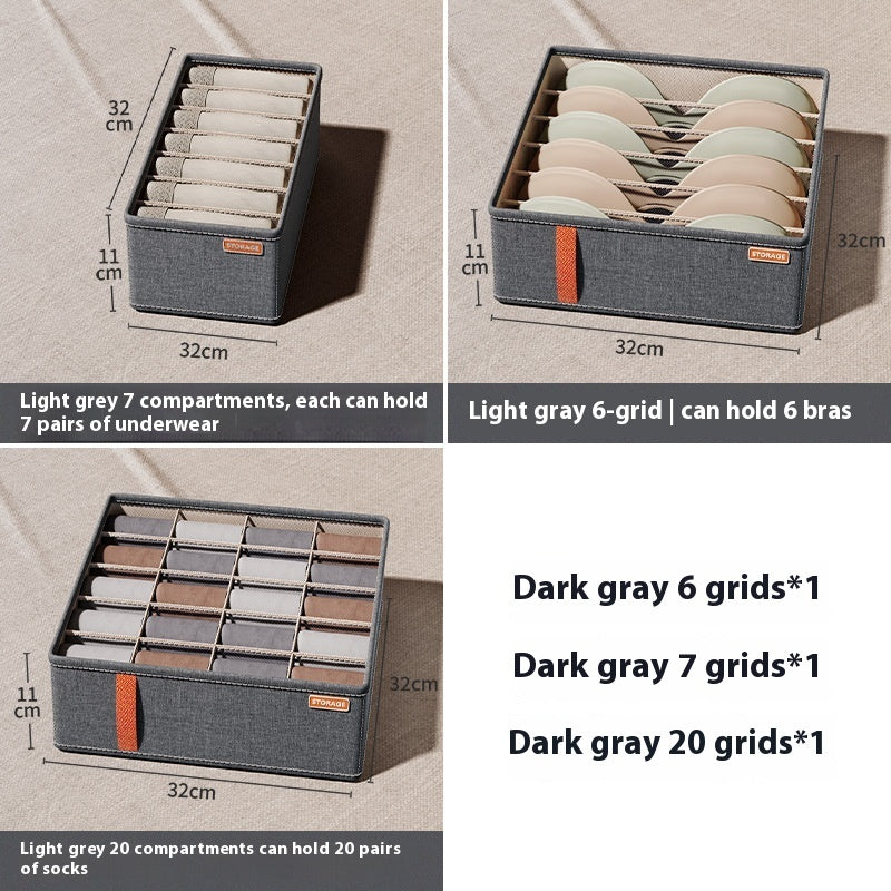 Multifunctional Home Underwear Storage Box Bedroom Underpants Drawer Compartment