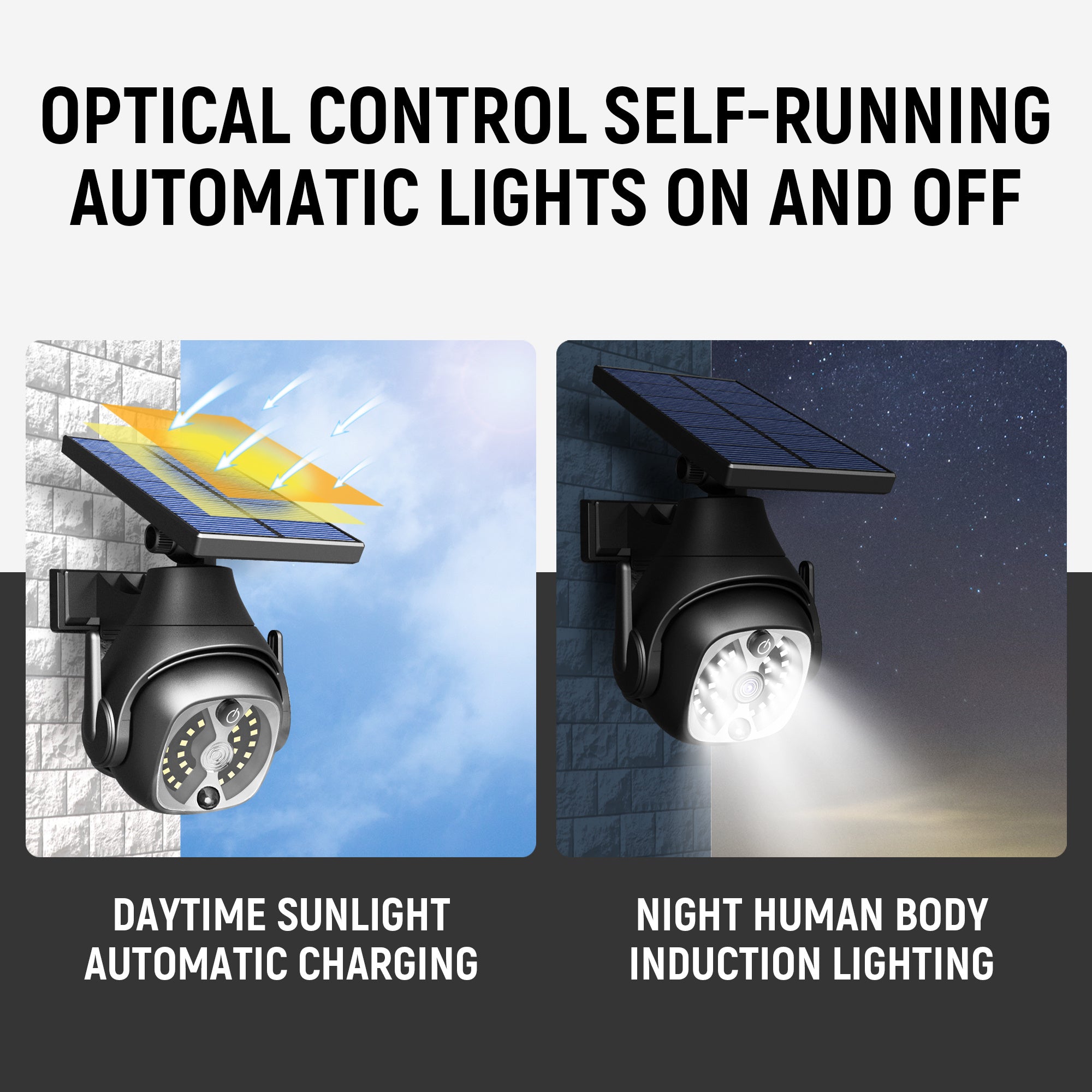 Solar Powered Outdoor Courtyard Light – Waterproof Human Sensing Solar Wall Lamp for Balcony & Street Lighting