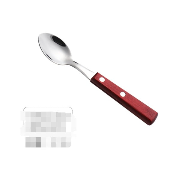 304 Stainless Steel Western Cutlery Set With Wood Handles