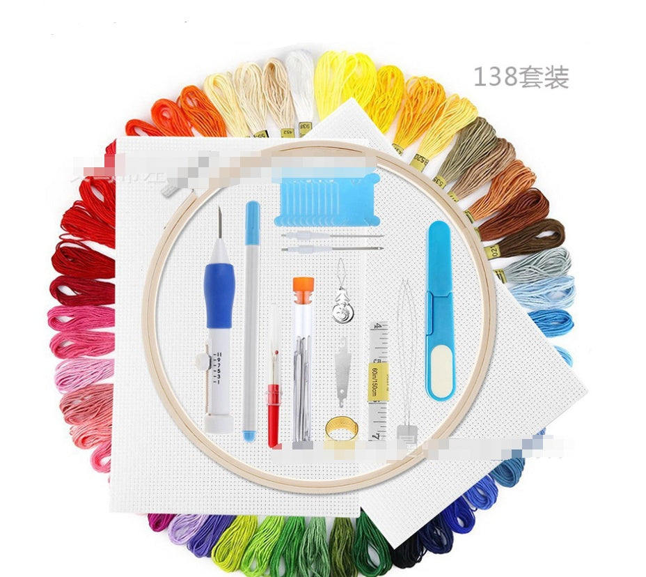 DIY Embroidery Set with 50 Threads – Sewing Kit for Craft Projects