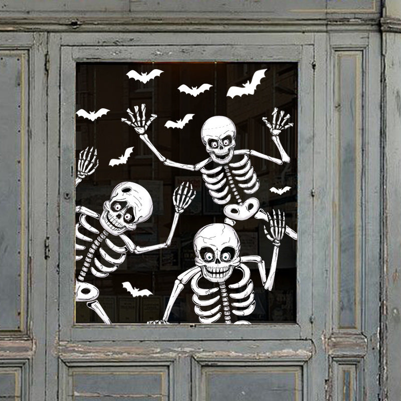 Halloween Skull Wall Sticker – Removable Spooky Decoration for Home and Party