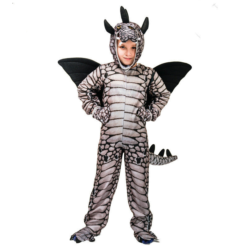 Kids Dinosaur Costume – Halloween Masquerade Cosplay Outfit and Stage Performance Prop