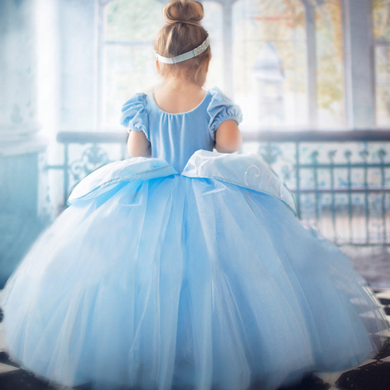 Princess Dress Blue Mesh Skirt