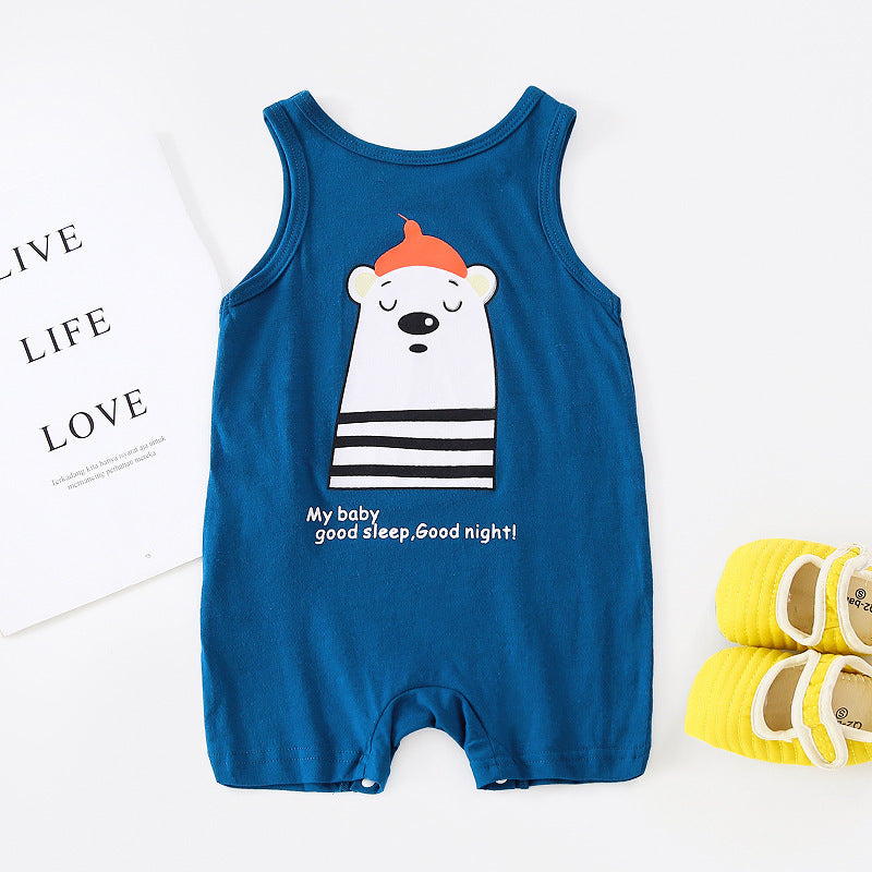 Baby Romper – Sleeveless Strap Pants One-Piece Outfit