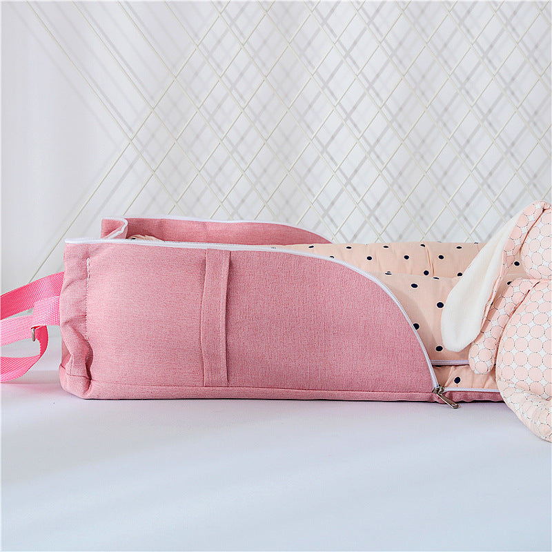 Portable Foldable Cotton Baby Bed – Travel Bassinet with Carry Bag