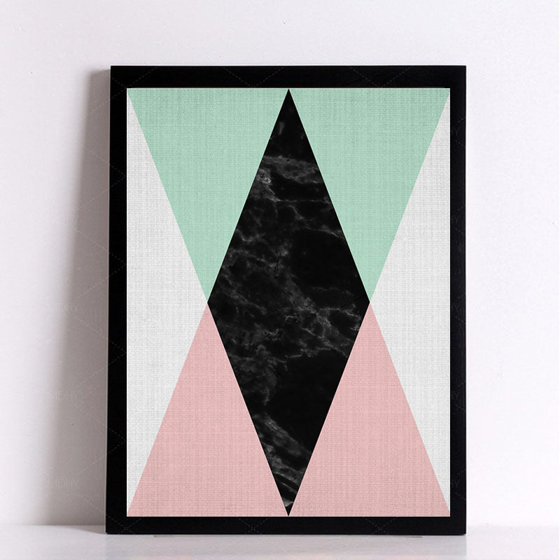 Geometric Canvas Wall Painting – Modern Abstract Art for Home & Office Decor