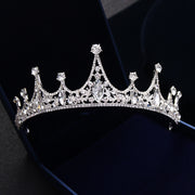 Elegant Korean Princess Bridal Diamond Tiara Crown Hair Accessory