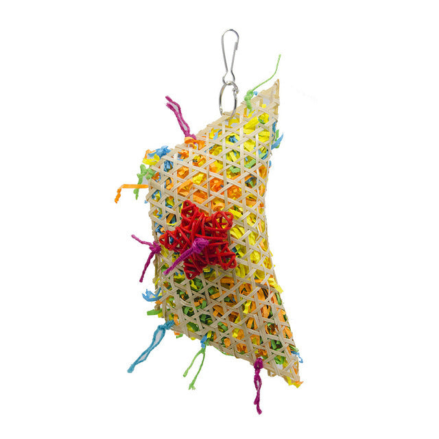 Bird Brushed Straw Chew Toy for Parrots and Small Birds