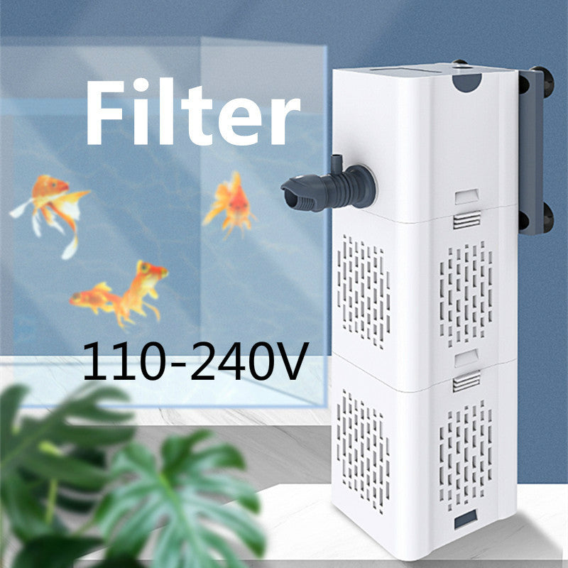 Built-in 4 In 1 Aquarium Filter In The Fish Tank
