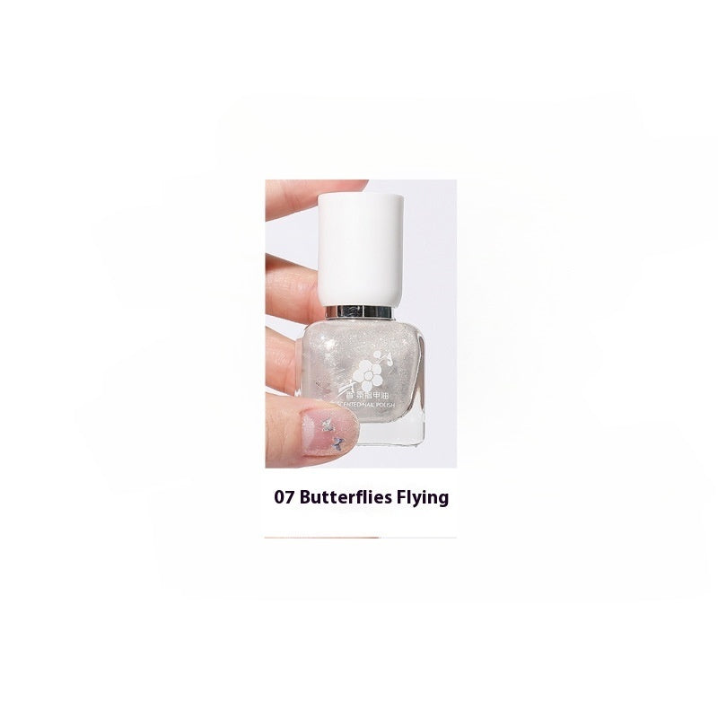 Water-based Quick-drying Baking-free Long-lasting Tearable Popular Color White Fragrance-retaining Nail Polish