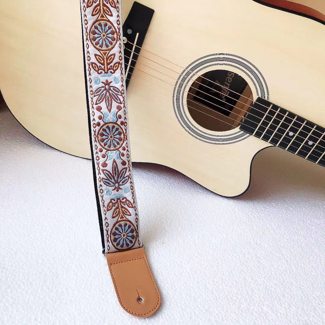 Embroidery Guitar Strap Musical Instrument Accessories