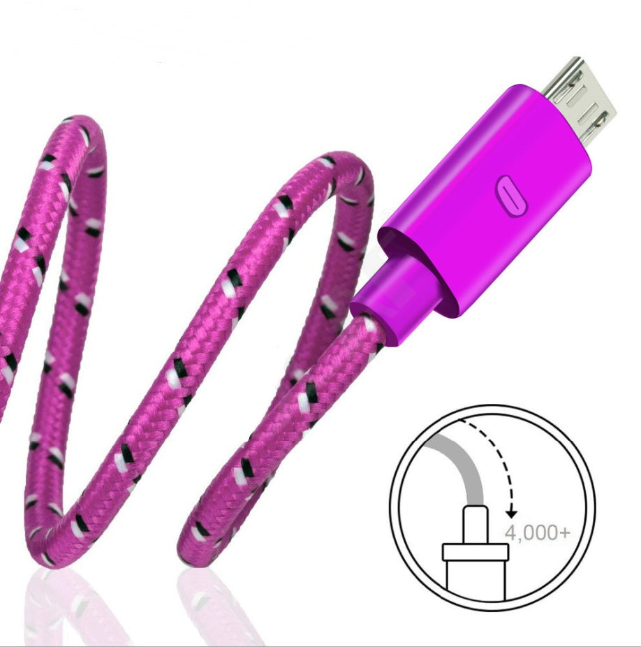 Woven Nylon Charging & Data Cable – Durable & Tangle-Free