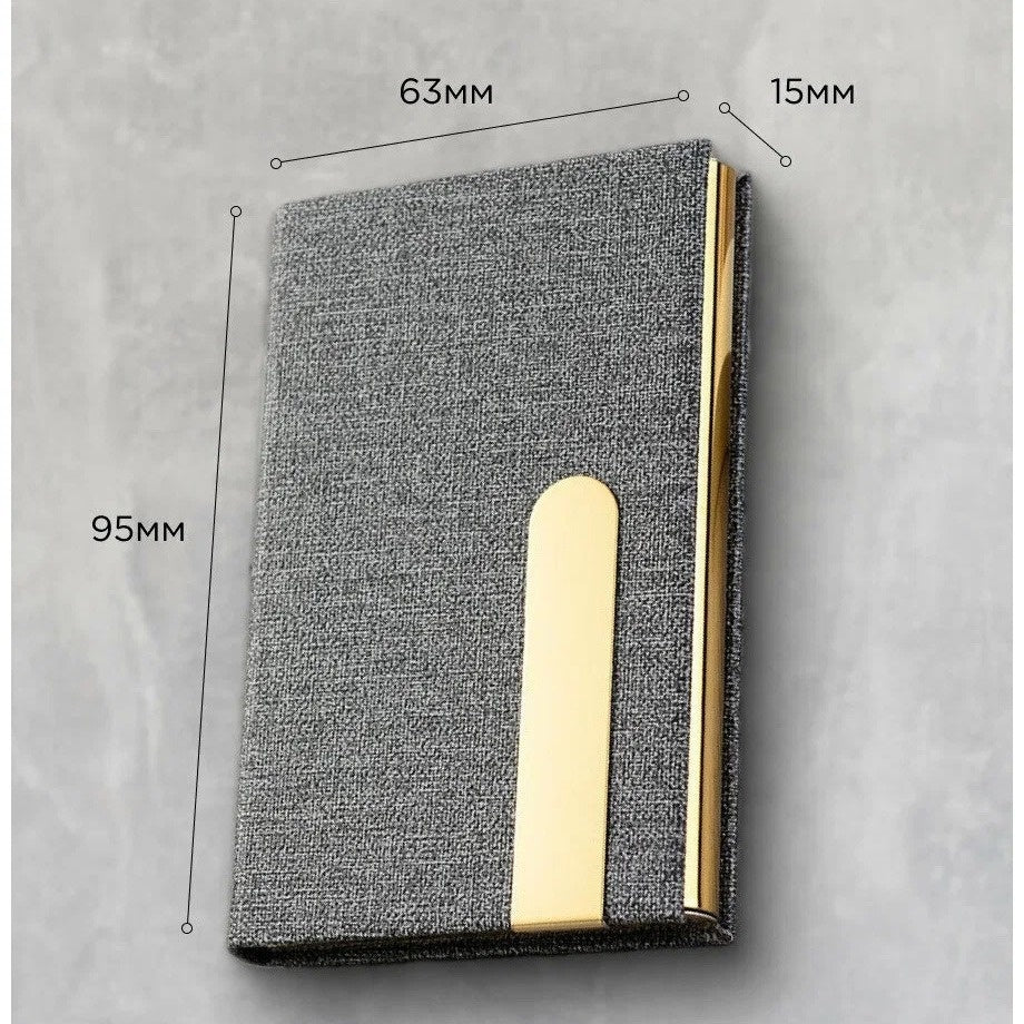 Portable Metal Storage Box Men's Simplicity Gold Business Card Holder