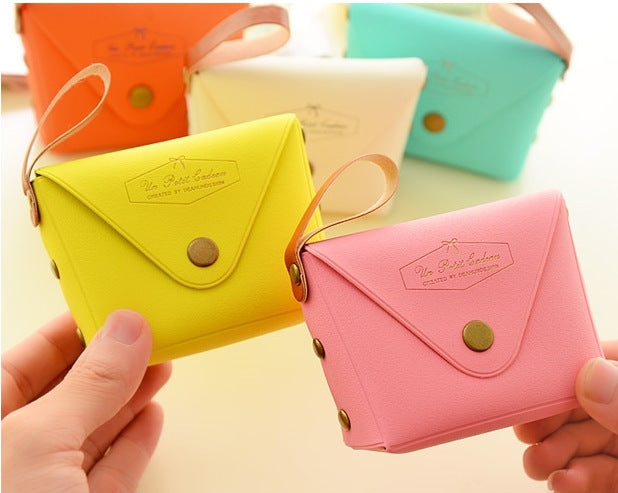 Cute Candy Color Key Case – Macaron Coin Purse & Mini Wallet