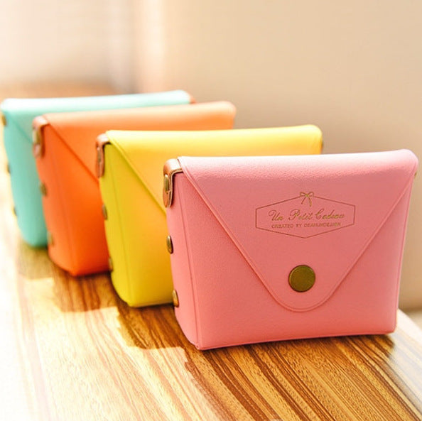 Cute Candy Color Key Case – Macaron Coin Purse & Mini Wallet
