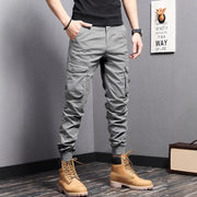 Men’s Faux Pocket Pants – Solid Color Formal Casual Trousers
