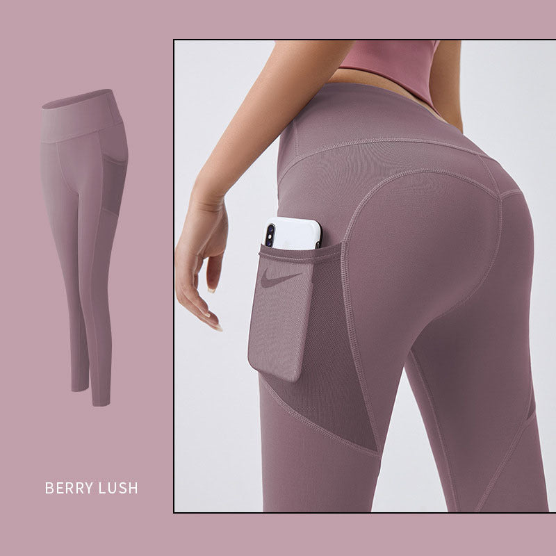 4D Elastic Fabric Women’s Yoga Pants – High Stretch, Quick-Dry, Breathable Fitness Leggings