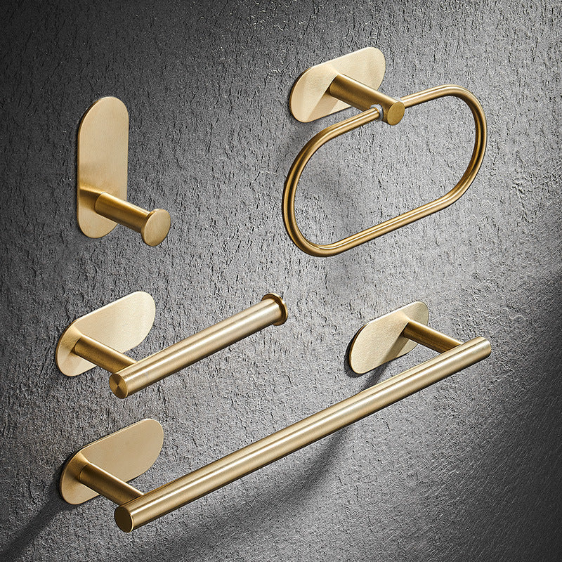 304 Stainless Steel Gold Towel Rack With Bar Hook Bathroom
