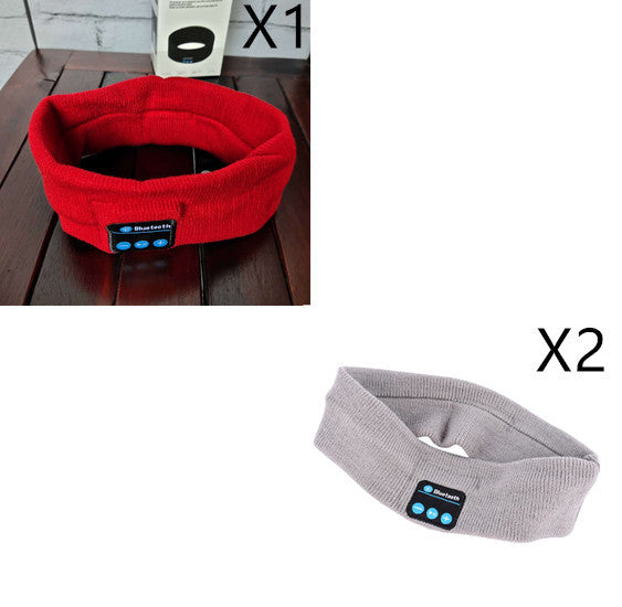 Bluetooth Headband Headphones – Sports Sweatband with Built-in Speakers & Mic