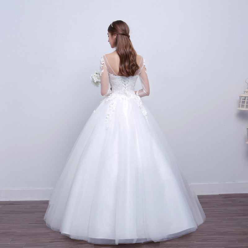 Slim Fit New Shoulder Qi Style Wedding Dress for Brides
