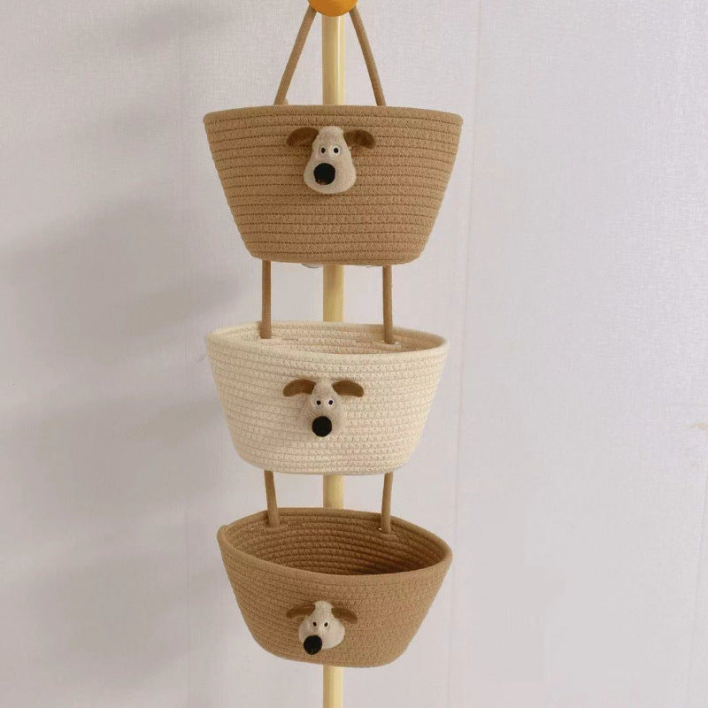 Wall-mounted Storage Basket Dormitory Room Storage Rack