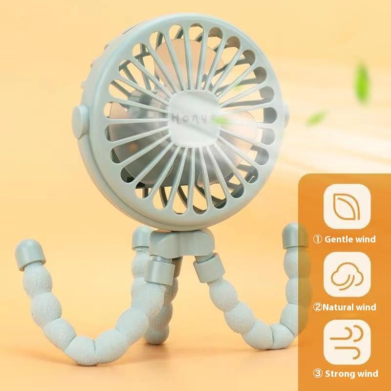 Little Fan Deformation Bracket Handheld Outdoor Fan
