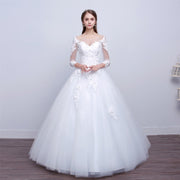 Slim Fit New Shoulder Qi Style Wedding Dress for Brides