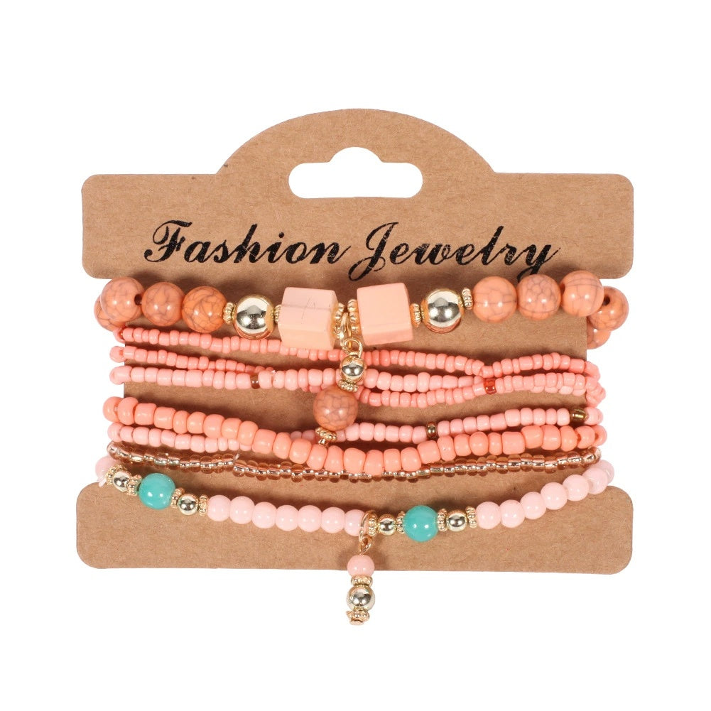 Bohemian Handmade Beaded Bracelet Set for Women and Men