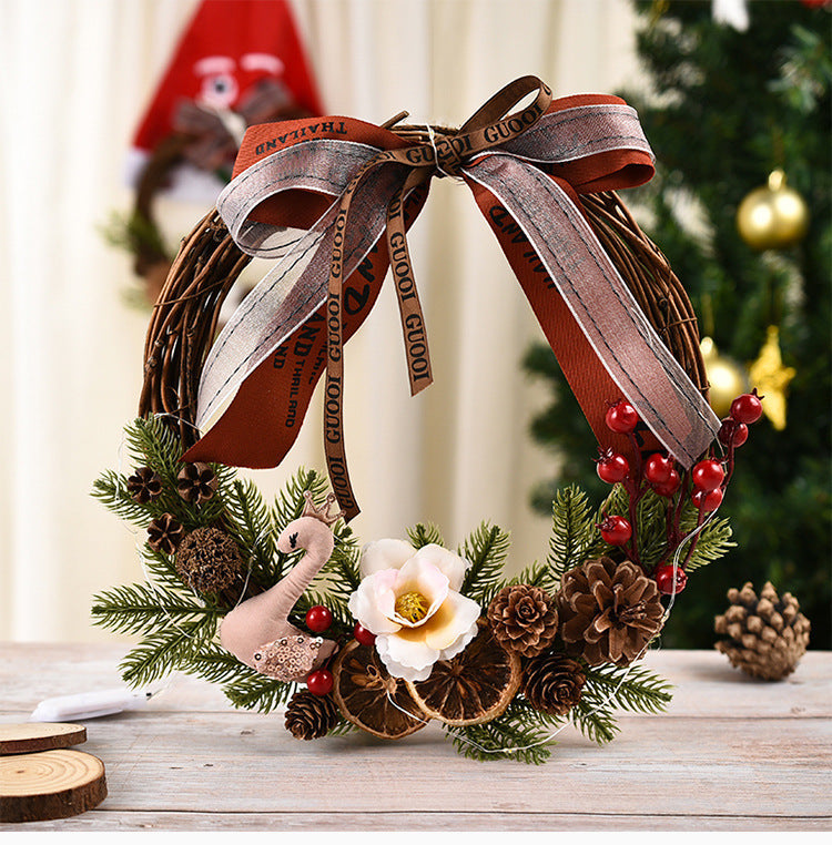 Christmas Wreath Decoration for Window and Door Hanging Arrangement