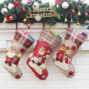 Christmas Santa Claus Stockings Gift Bags Decoration
