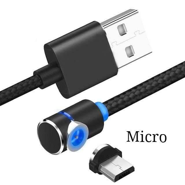 Magnetic LED Charging Cable – USB & USB-C Fast Charger