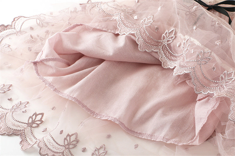 Girls Lace Gown Delicate Regular Fit for Kids Ages 3 to 8