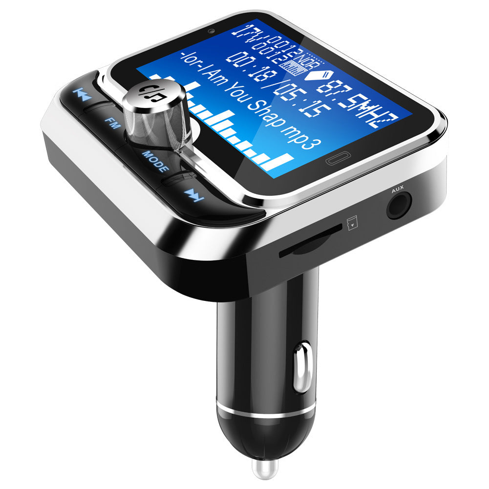 Car Bluetooth FM Transmitter with Dual USB Charger & Hands-Free Calling