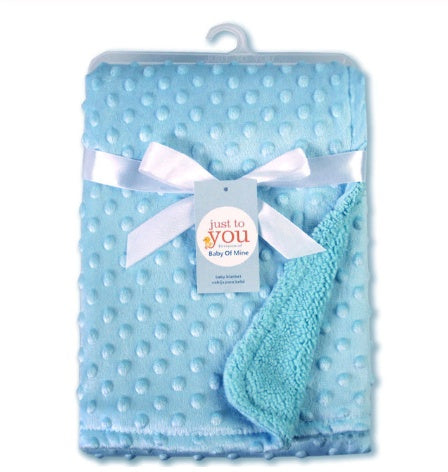 CozyDots Polar Fleece Baby Blanket – Swaddle Wrap for Newborns