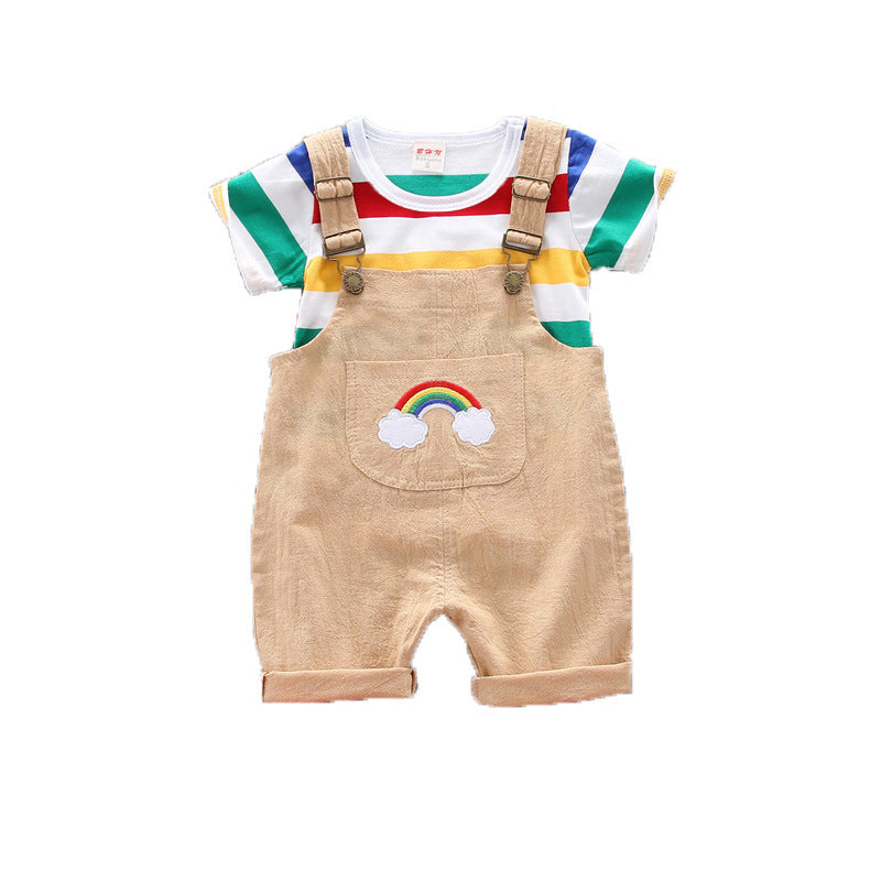 Rainbow Bib Pants for Girls – Cute Baby Kids Overalls Outfit