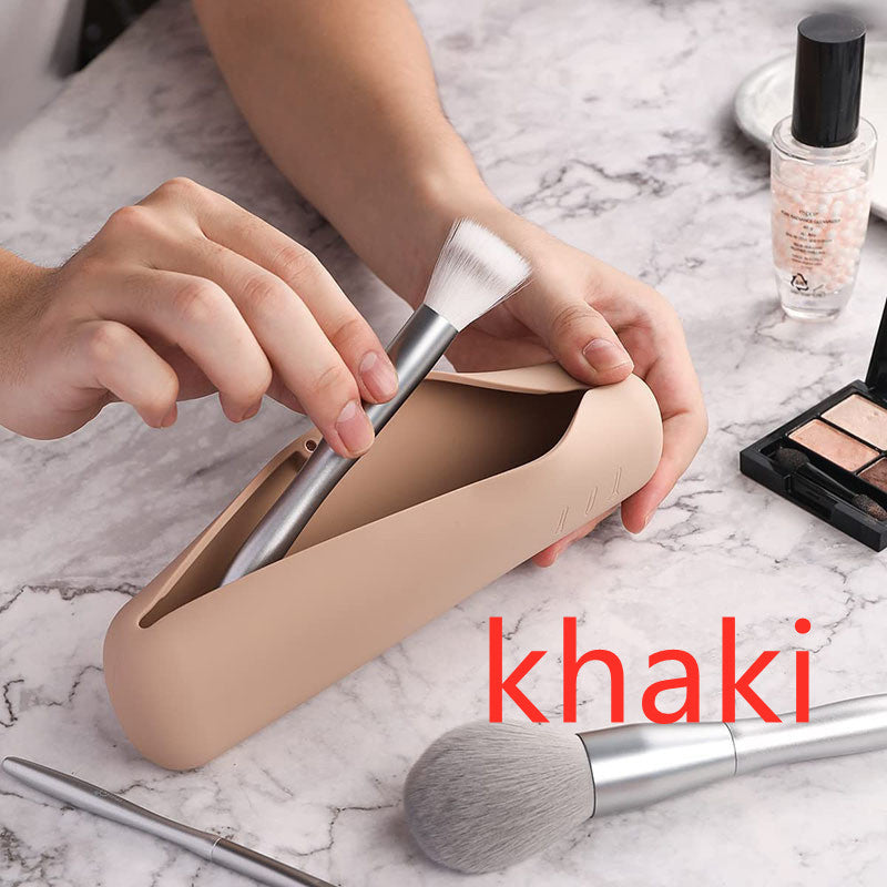 Silicone Makeup Brush Storage Bag – Magnetic Protective Cover