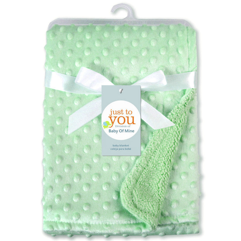 CozyDots Polar Fleece Baby Blanket – Swaddle Wrap for Newborns