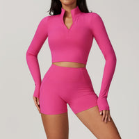 Long Sleeve Shorts Magenta