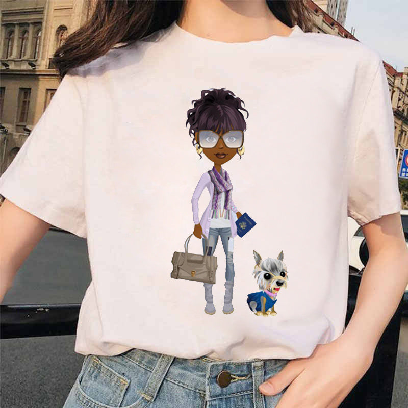 Printed short sleeve T-shirt for men and women