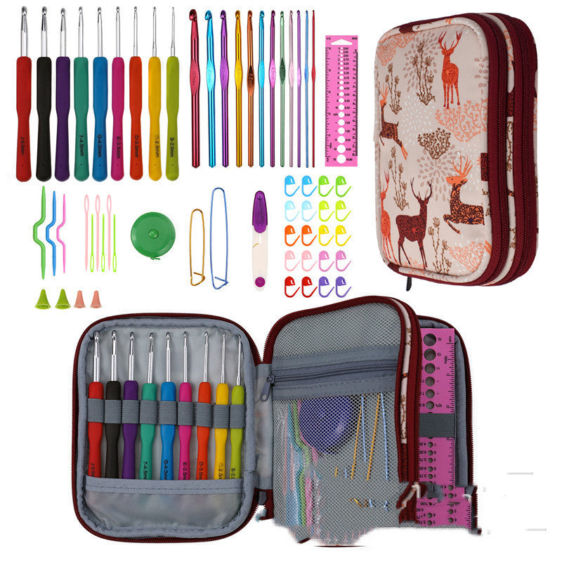 36-Style Crochet Hook Set with Case – Knitting & DIY Crafts