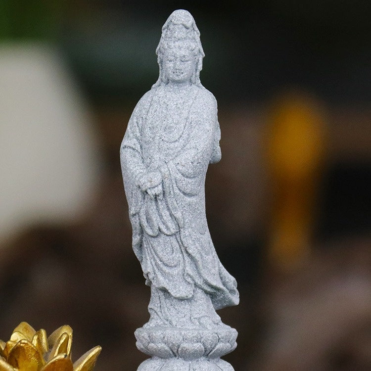 Chinese Amitabha Buddha Statue Decoration Gardening Flower Tea Room Buddha Decoration