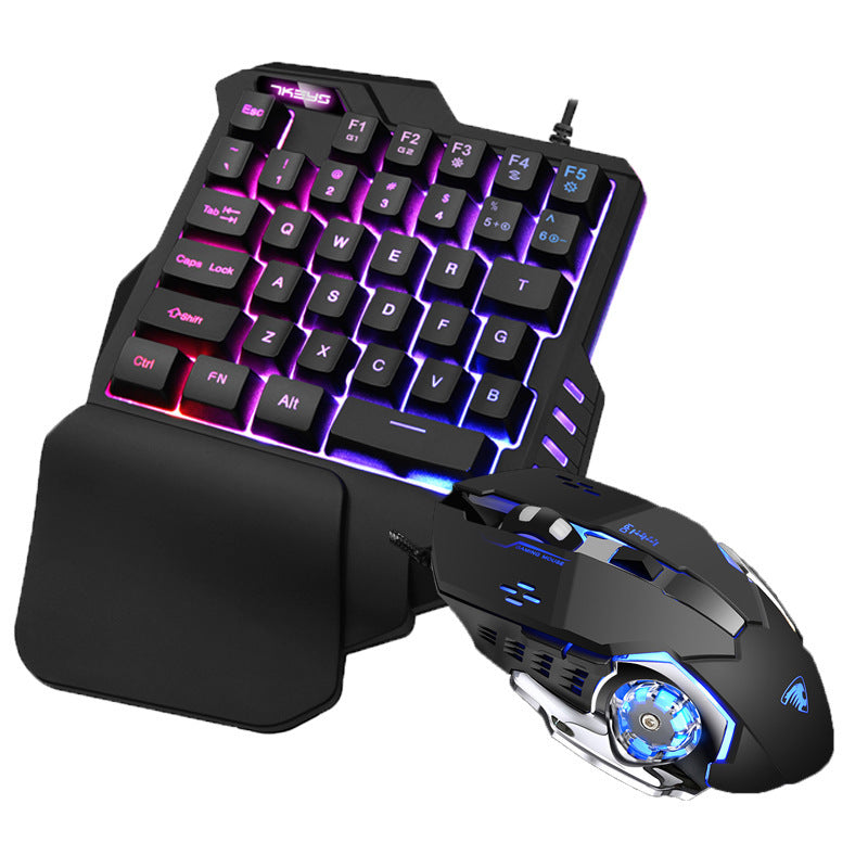 Backlit Keyboard & Mouse Combo – RGB Gaming Set, Adjustable DPI Mouse, Plug-and-Play USB