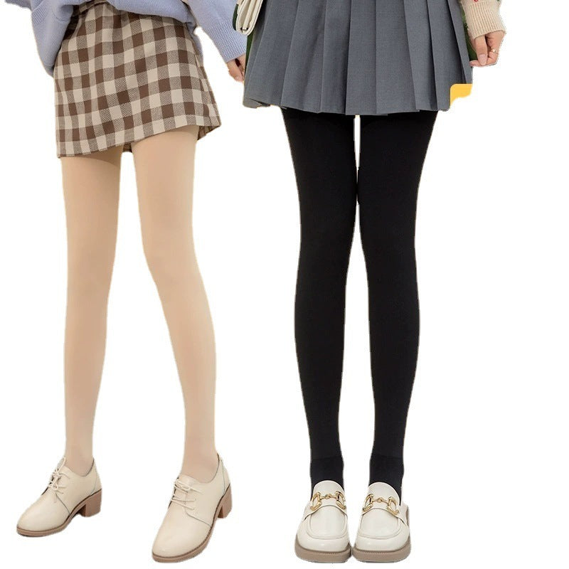 Bare Leg Sock Artifact – Flesh-Colored Velvet Leggings