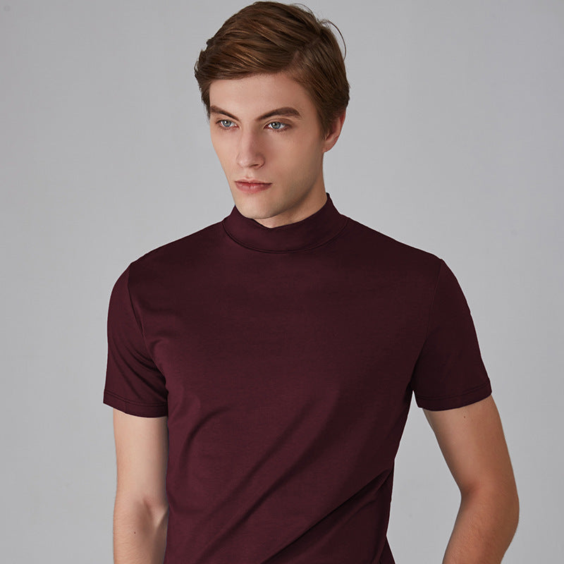 Men's Small Turtleneck Half Sleeve Bottoming Shirt