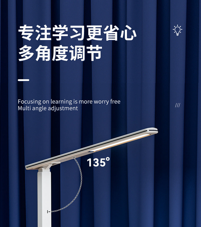 LED Study Table Face With Calendar Clock Wireless Charger Table Lamp